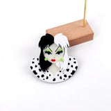 Acrylic Lady Figure Brooches Cartoon Witch Pin Badges