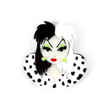 Acrylic Lady Figure Brooches Cartoon Witch Pin Badges