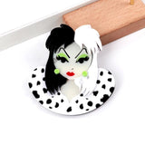 Acrylic Lady Figure Brooches Cartoon Witch Pin Badges