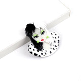 Acrylic Lady Figure Brooches Cartoon Witch Pin Badges