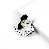 Acrylic Lady Figure Brooches Cartoon Witch Pin Badges