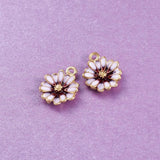 10Pcs Sakura Flower Pendant Charms for DIY Jewelry Making