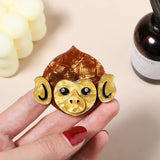 Acrylic Animal Monkey Brooches Cute Sitting Pet Pin