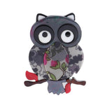 Acrylic Owl Brooch Pins for Women Kids Resin Corsage Clips Pins