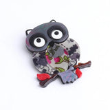Acrylic Owl Brooch Pins for Women Kids Resin Corsage Clips Pins
