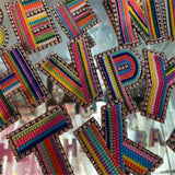 Beaded Initial Brooch Pin, Rhinestone Alphabet Monogram Pins A-Z