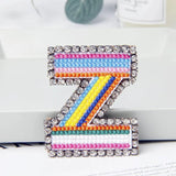 Beaded Initial Brooch Pin, Rhinestone Alphabet Monogram Pins A-Z
