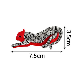 FishSheep Acrylic Leopard Brooch Resin Animal Lion Tiger Pins