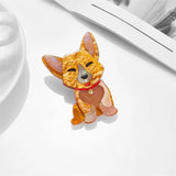 Cute Dog Shape Brooches for Women Acrylic Animal Style Pins