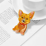 Cute Dog Shape Brooches for Women Acrylic Animal Style Pins