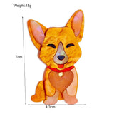 Cute Dog Shape Brooches for Women Acrylic Animal Style Pins