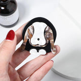 Acrylic Rabbit Brooch for Women Men Sitting Pet Pin Jewelry