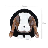 Acrylic Rabbit Brooch for Women Men Sitting Pet Pin Jewelry