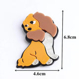 Acrylic Dog Brooches Women Girl Animal Lapel Pins Hat Dress Party Jewelry