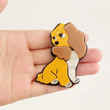Acrylic Dog Brooches Women Girl Animal Lapel Pins Hat Dress Party Jewelry