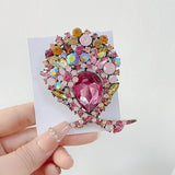 Gothic Festive Crystal Brooch Vintage Jewelry