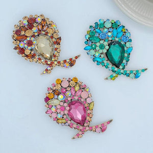 Gothic Festive Crystal Brooch Vintage Jewelry