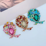 Gothic Festive Crystal Brooch Vintage Jewelry