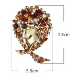 Gothic Festive Crystal Brooch Vintage Jewelry