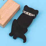 Green Cat Acrylic Brooch Pins Resin Animal Badges Jewelry