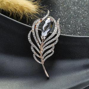 Red Crystal Brooch Pins Women Coats Trees Brooches Collar Jewelry