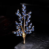Red Crystal Brooch Pins Women Coats Trees Brooches Collar Jewelry