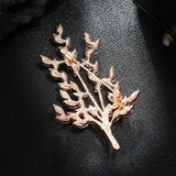 Red Crystal Brooch Pins Women Coats Trees Brooches Collar Jewelry