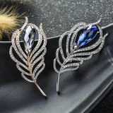 Red Crystal Brooch Pins Women Coats Trees Brooches Collar Jewelry