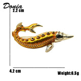 Enamel Dolphin Brooch Chinese Sturgeon Animal Brooch Jewelry Accessories