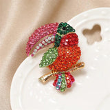 Big Bill Bird Rhinestone Brooch Dress Pin