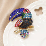 Big Bill Bird Rhinestone Brooch Dress Pin