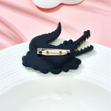 Acrylic Cartoon Crocodile Brooch for Kids