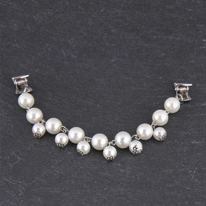 Acrylic Pearls Crystal Rhinestone Collar Clips for Women