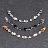 Acrylic Pearls Crystal Rhinestone Collar Clips for Women