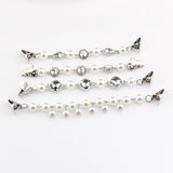 Acrylic Pearls Crystal Rhinestone Collar Clips for Women