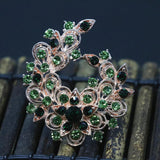 Rhinestone Crystal Flower Brooches 8 Colors Rose Gold Fashion Pins 42*49mm