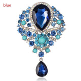 Crystal Water-drop Brooch Vintage Pendant Style Wedding Pins Party Jewelry