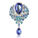 Crystal Water-drop Brooch Vintage Pendant Style Wedding Pins Party Jewelry