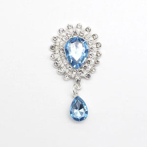 5Pcs Rhinestone Flat Brooch, DIY Wedding Jewelry Accessories