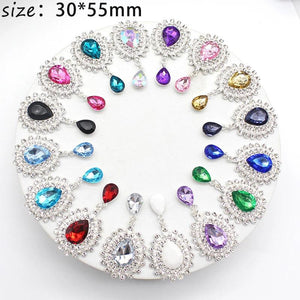 5Pcs Rhinestone Flat Brooch, DIY Wedding Jewelry Accessories