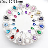 5Pcs Rhinestone Flat Brooch, DIY Wedding Jewelry Accessories