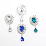 5Pcs Rhinestone Flat Brooch, DIY Wedding Jewelry Accessories