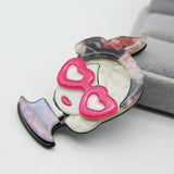 Acrylic Girl Figure Brooches and Pins For Women