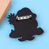 Acrylic Flower Glasses Lady Lapel Pins Brooches