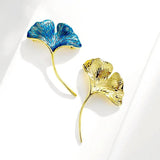 Ginkgo Leaf Brooch Pin Women Accessories Broche