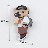 FishSheep Lovely Selfile Bear Cub Brooches For Women Kids