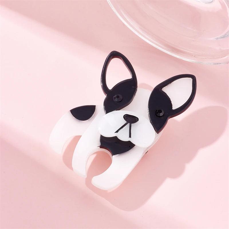 Dog Brooch for Woman Acrylic Girl Cartoon Animal Funny Birthday Accessories