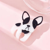Dog Brooch for Woman Acrylic Girl Cartoon Animal Funny Birthday Accessories