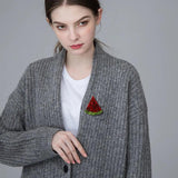Summer Watermelon Brooch Fruit Jewelry for Women Girls