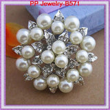 High-Grade Pearl Flower Brooch Rhinestone Jewelry Pin